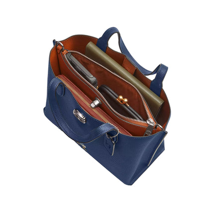 Coach Women's Disney X Coach Willow Tote Bag 24 With Donald Duck Silver/Deep Blue Multi