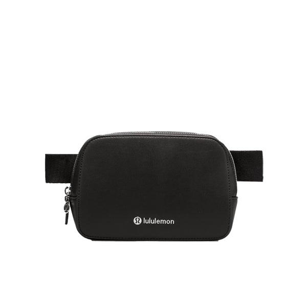lululemon Unisex Everywhere Belt Bag 1L Leather Alternative Black/Silver