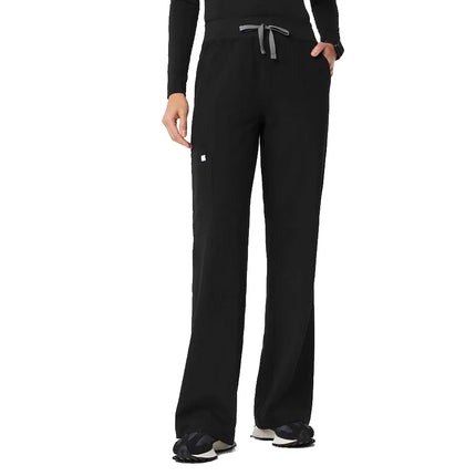 FIGS Women's High Waisted Isabel Wide Leg Scrub Pants Black