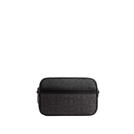 Coach Unisex Theo Camera Bag In Signature Jacquard Black