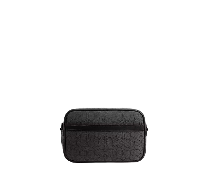 Coach Unisex Theo Camera Bag In Signature Jacquard Black