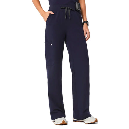 FIGS Women's High Waisted Isabel Wide Leg Scrub Pants Navy