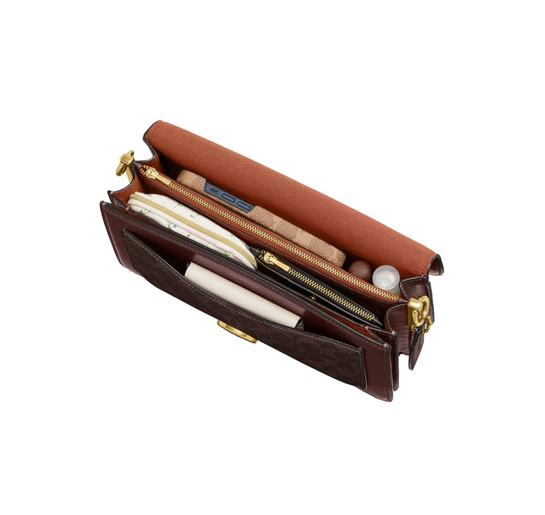 Coach Women's Tabby Shoulder Bag 26 In Signature Canvas Brass/Maple