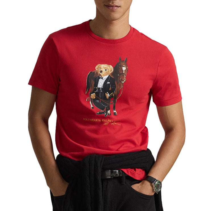 Polo Ralph Lauren Men's Polo Bear Cotton T-Shirt RL 2000 Red