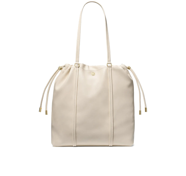 Michael Kors Women's Matilda Large Cinch Tote Bag Light Cream