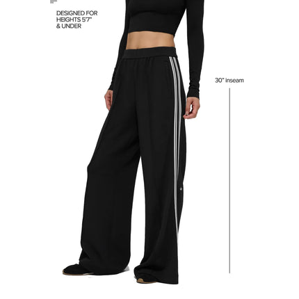 alo Women's Track Star Wide Leg Pant (Regular) Black