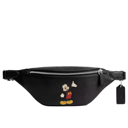 Coach Unisex Disney X Coach Charter Belt Bag 7 With Mickey Mouse Black