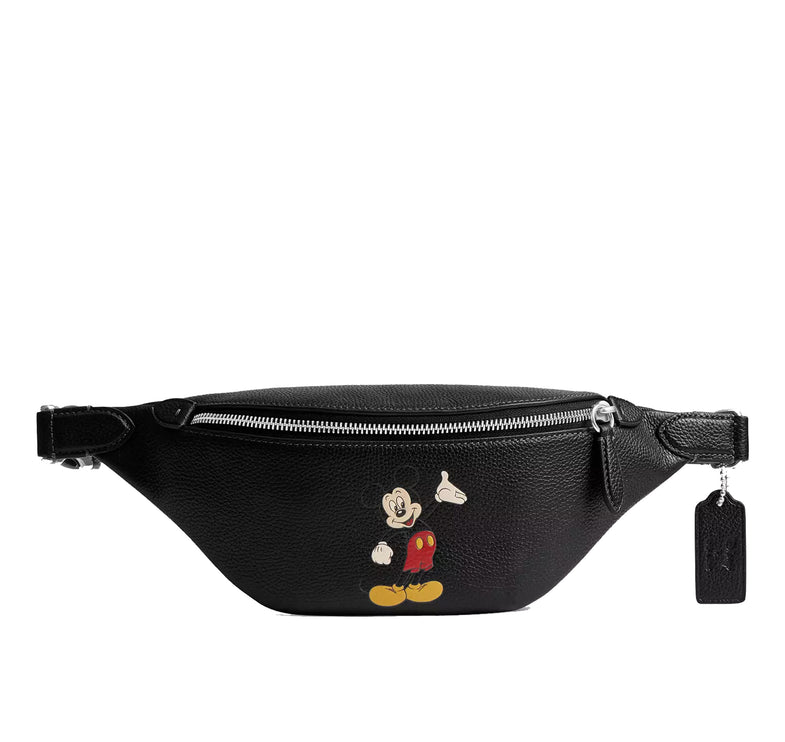 Coach Unisex Disney X Coach Charter Belt Bag 7 With Mickey Mouse Black