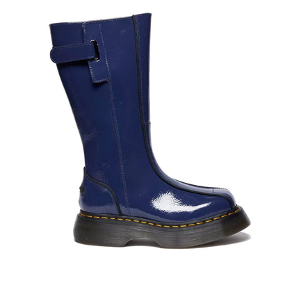 Dr. Martens Women's Buzz Hi Distressed Patent Boots Dark Blue