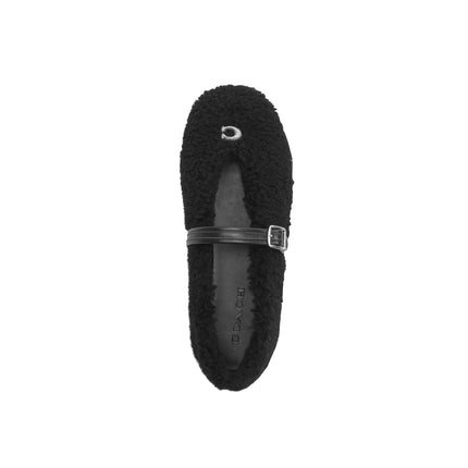 Coach Women's Sculpted C Mary Jane In Shearling Black