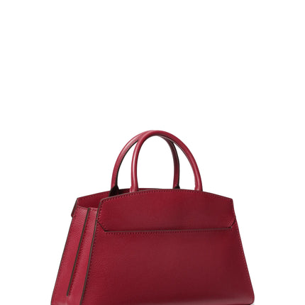 Michael Kors Women's Greta Medium Leather Satchel Bag Maroon