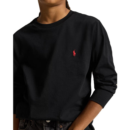 Polo Ralph Lauren Boy's Cotton Jersey Long-Sleeve Tee RL Black