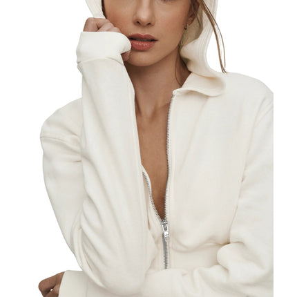alo Women's Sweet Escape Zip Up Hoodie Ivory