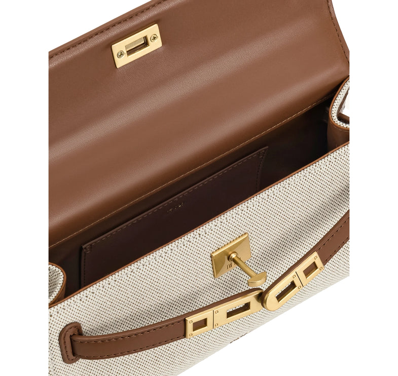 JW PEI Women's Noor Top Handle Bag Brown Canvas