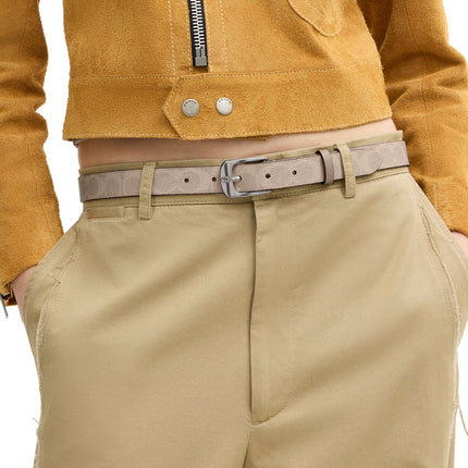 Coach Women's C Harness Buckle Belt, 25 Mm Light Antique Nickel/Sand Taupe