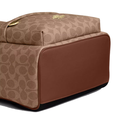 Coach Women's Taylor Small Backpack In Signature Canvas Gold/Tan/Brown