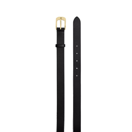 Coach Women's C Harness Buckle Belt, 25 Mm Gold/Black