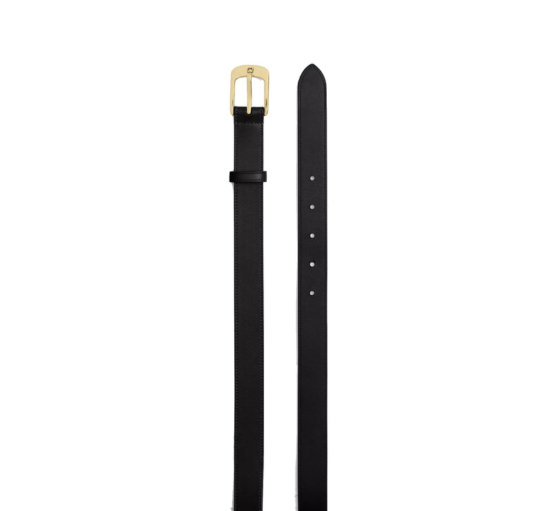 Coach Women's C Harness Buckle Belt, 25 Mm Gold/Black
