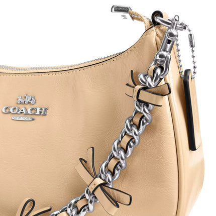Coach Women's Teri Shoulder Bag With Bows Silver/Light Sand