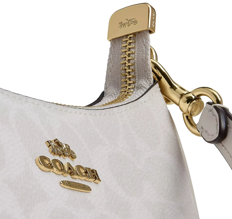 Coach Women's Teri Mini Crossbody Bag In Signature Canvas Gold/White/Chalk