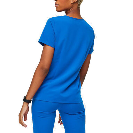 FIGS Women's Casma Three Pocket Scrub Top Royal Blue