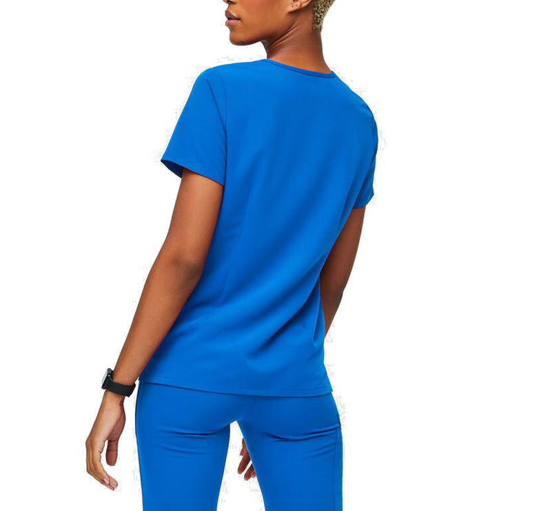 FIGS Women's Casma Three Pocket Scrub Top Royal Blue