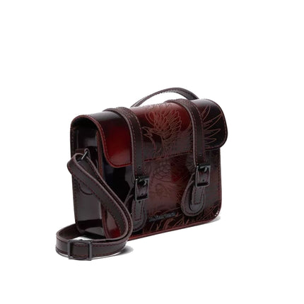 Dr. Martens 7 Inch Phoenix Arcadia Leather Satchel Cherry Red