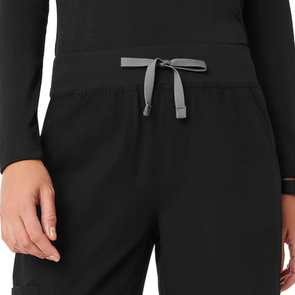 FIGS Women's High Waisted Isabel Wide Leg Scrub Pants Black