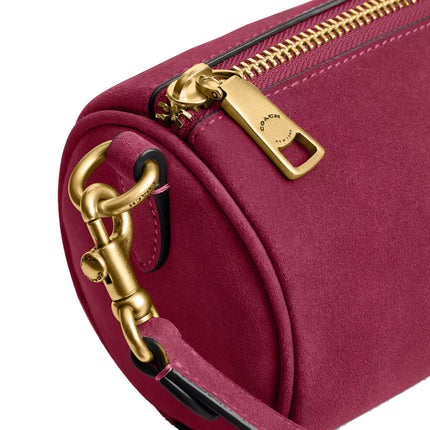 Coach Women's Barrel Bag Brass/Dark Fuchsia