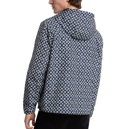 Michael Kors Men's Reversible Logo Print Ciré Jacket Midnight