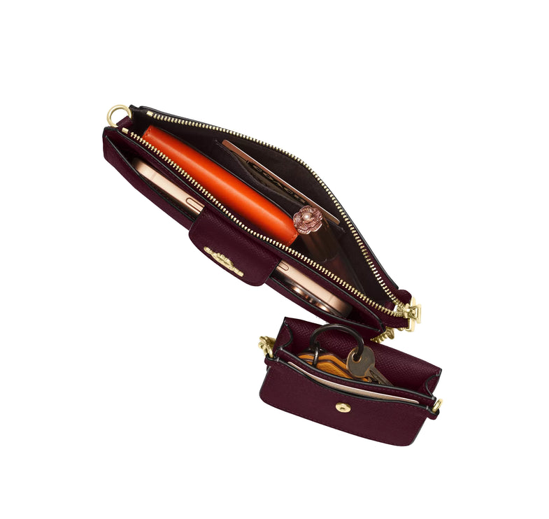 Coach Women's Poppy Crossbody Bag Gold/Dark Wine