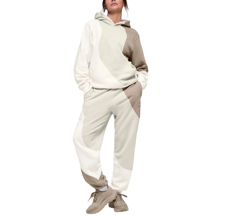 alo Women's Make Waves Hoodie Ivory/Bone/Gravel