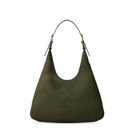 Michael Kors Women's Nolita Large Nubuck Hobo Shoulder Bag Ivy