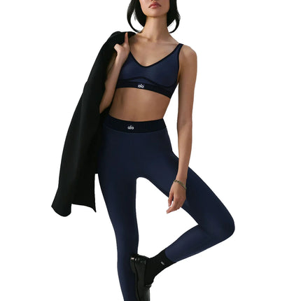 alo Women's Airlift High-Waist 7/8 Line Up Legging Navy
