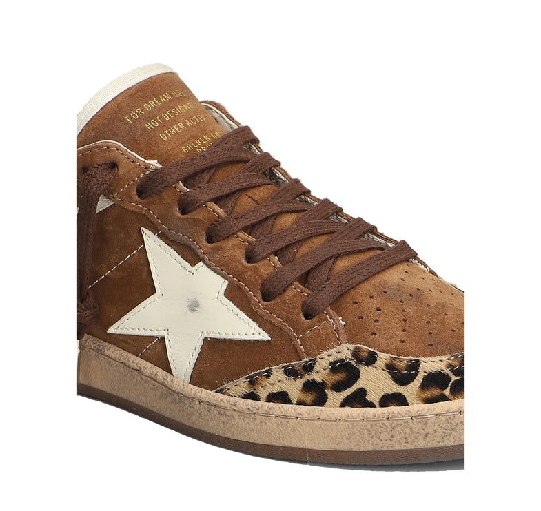 Golden Goose Women's Ball Star Sneakers Leopard Print Multi