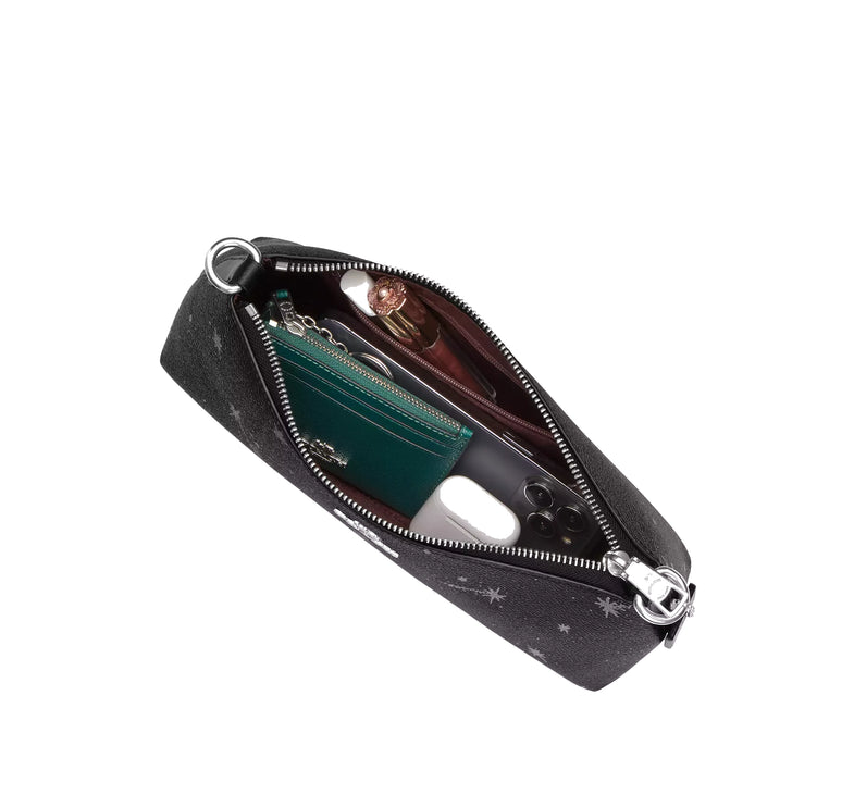 Coach Women's Charlotte Shoulder Bag With Star Print Black/Silver