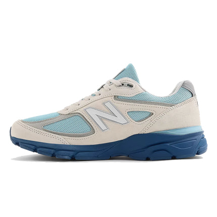 New Balance Made in USA 990v4 Moonbeam with Cloud Blue and Magic Blue U990MB4