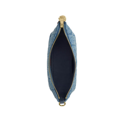 Coach Women's Caitlin Shoulder Bag With Quilting Gold/Indigo