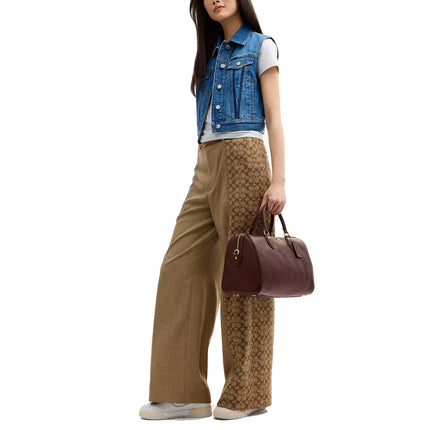 Coach Women's Rowan Large Satchel Bag Gold/Maple