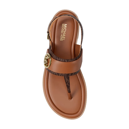 Michael Kors Women's Carmen Signature Logo Sandal Brown