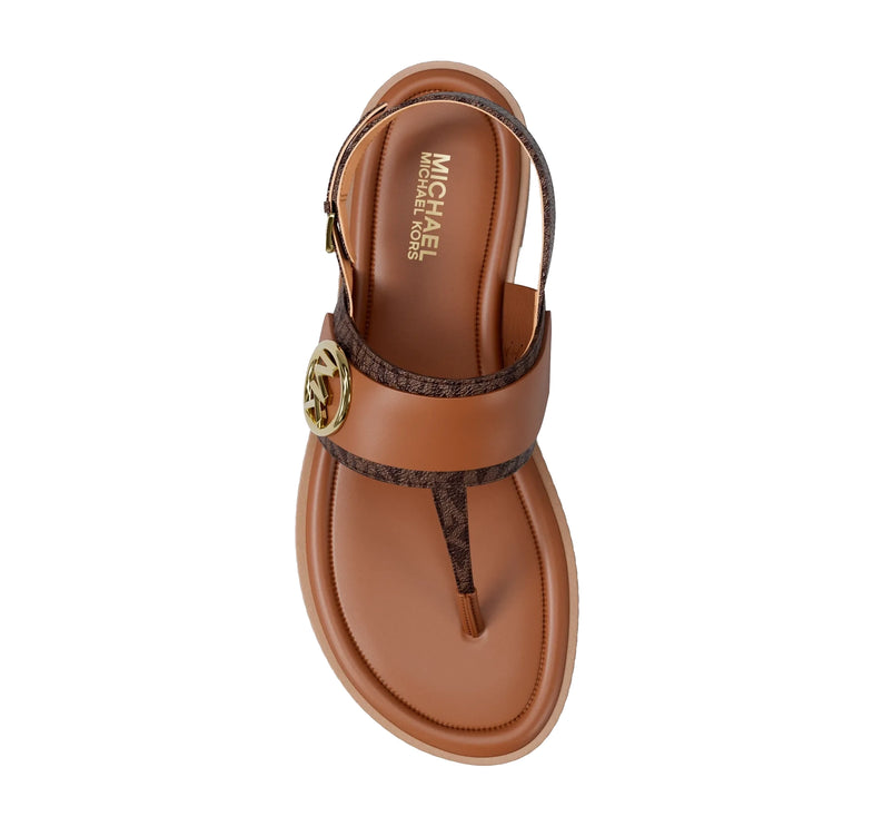 Michael Kors Women's Carmen Signature Logo Sandal Brown