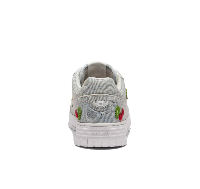 Coach Women's Soho Sneaker With Cherries Denim/Optic White