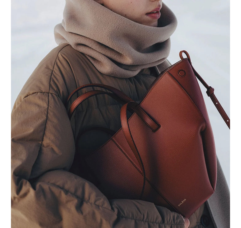 Polène Women's Cyme Mini Edition Textured Red Clay