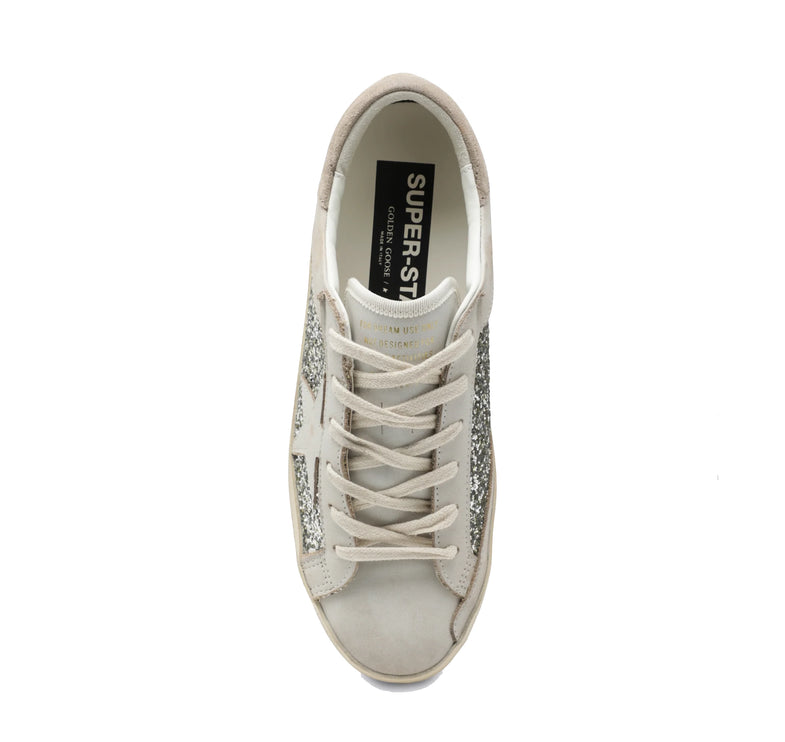 Golden Goose Women's Super Star White Silver Shine