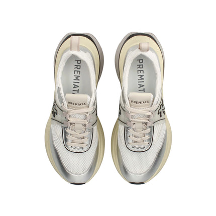 Premiata Women's Hill Sneakers White/Silver 7511