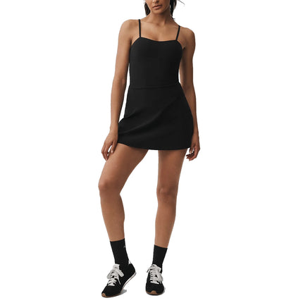 alo Women's Alosoft Courtside Tennis Dress Black
