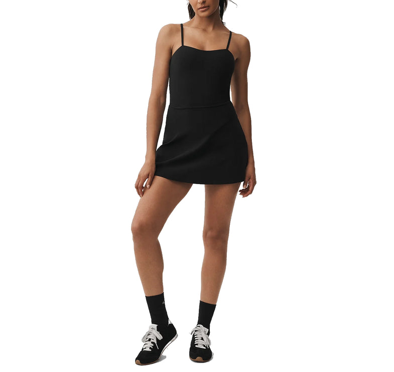 alo Women's Alosoft Courtside Tennis Dress Black
