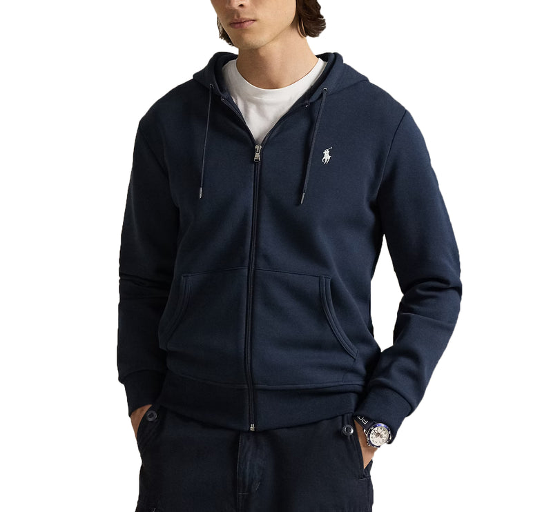 Polo Ralph Lauren Men's Double-Knit Full-Zip Hoodie Aviator Navy