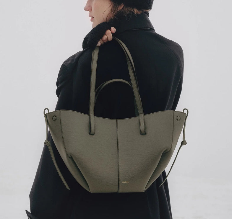 Polène Women's Cyme Mini Edition Textured Smoky Green