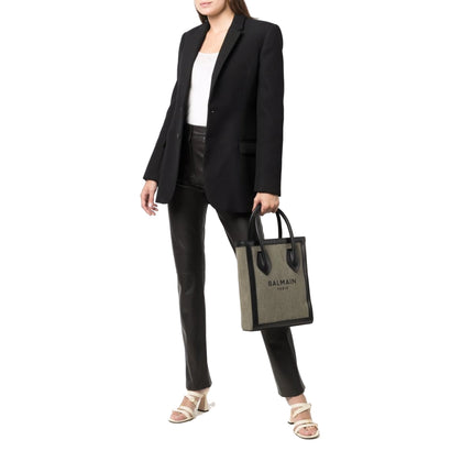 Balmain Women's Tote Bag with Logo Green